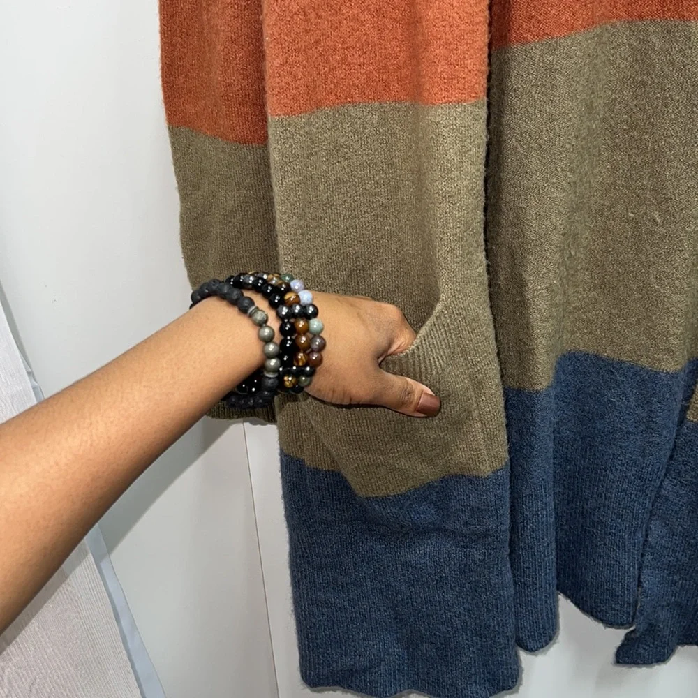 MADEWELL color block open cardigan sweater duster - Picture 8 of 16